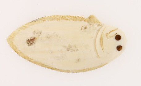 Ivory Netsuke of Enigmatic Flat Animal - Artist Signed - David's Antiques & Jewelry