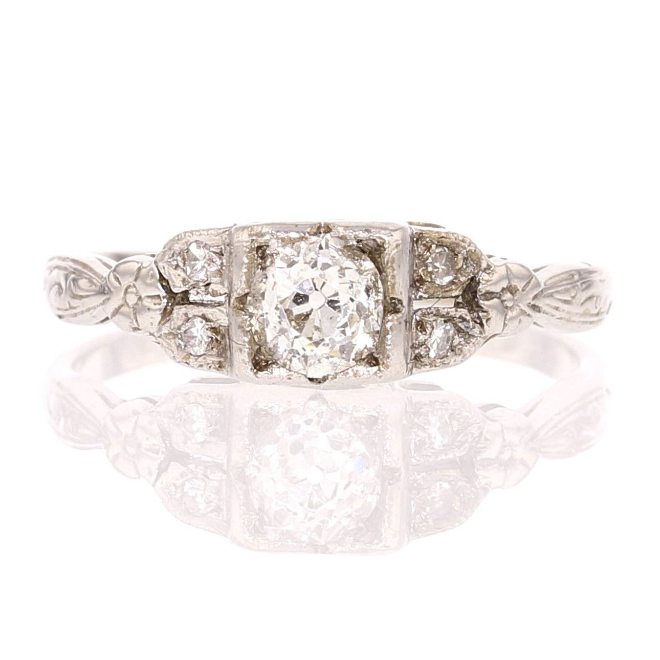 Art Deco Style Diamond Ring - David's Antiques & Jewelry