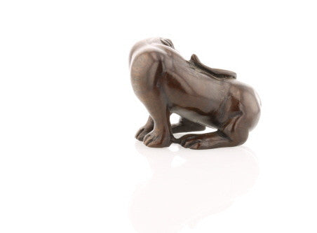 Vintage Carved Ironwood Lioness Netsuke - David's Antiques & Jewelry